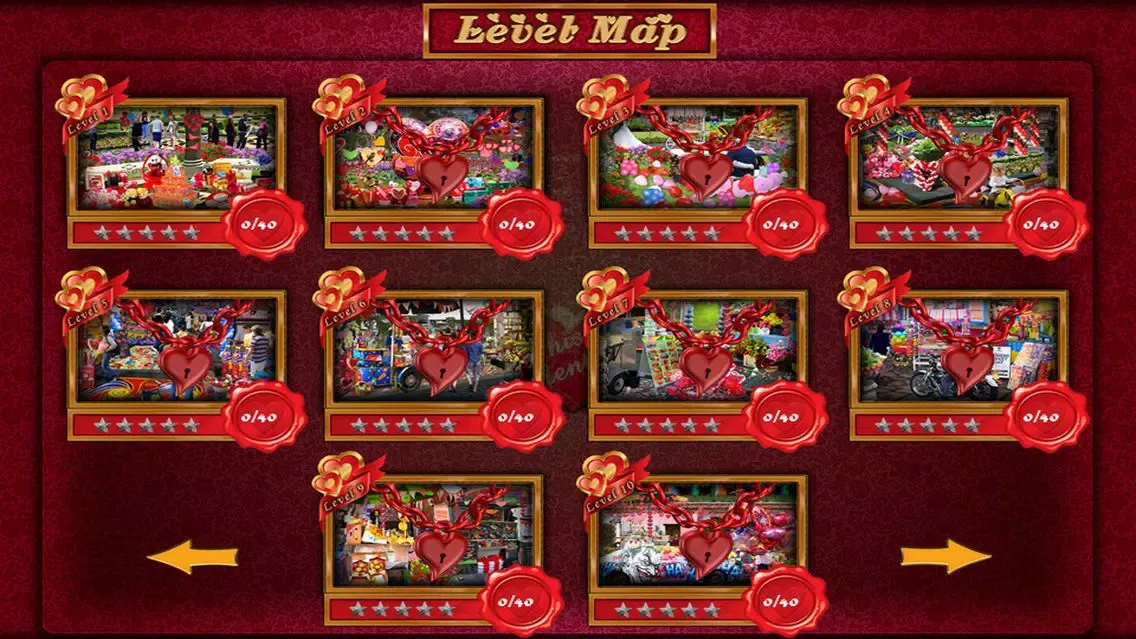 Tangkapan skrin Valentine Park Hidden Object