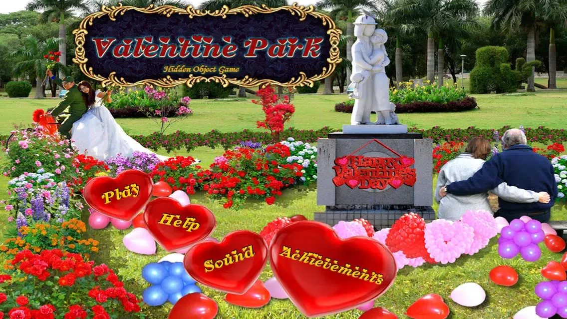 Tangkapan skrin Valentine Park Hidden Object