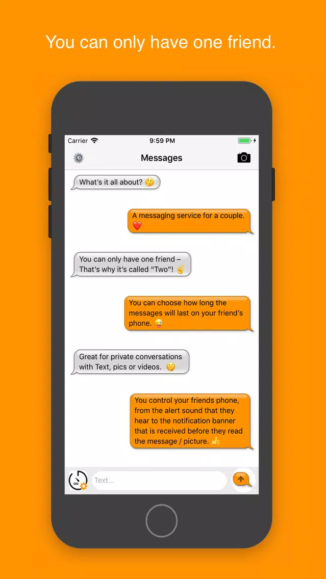 ภาพหน้าจอของ Two - messaging for 2 people.