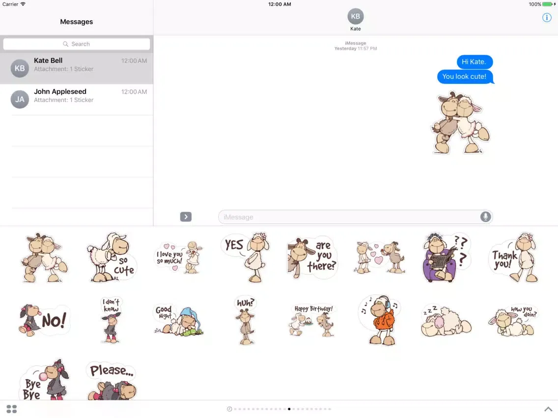 Cute Sheep Stickers iPad  Ekran Görüntüleri