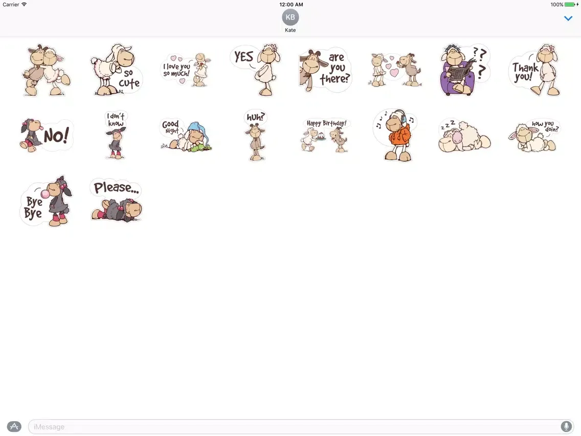 Cute Sheep Stickers iPad  Ekran Görüntüleri