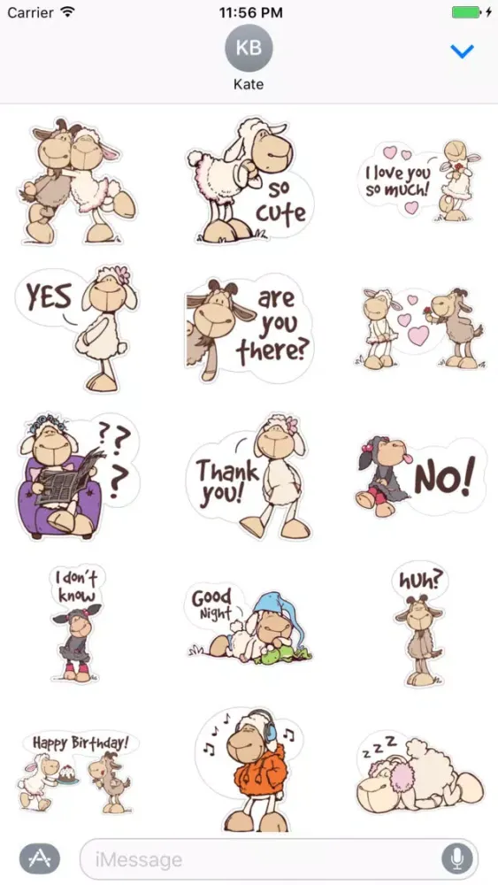 Cute Sheep Stickers Ekran Görüntüleri