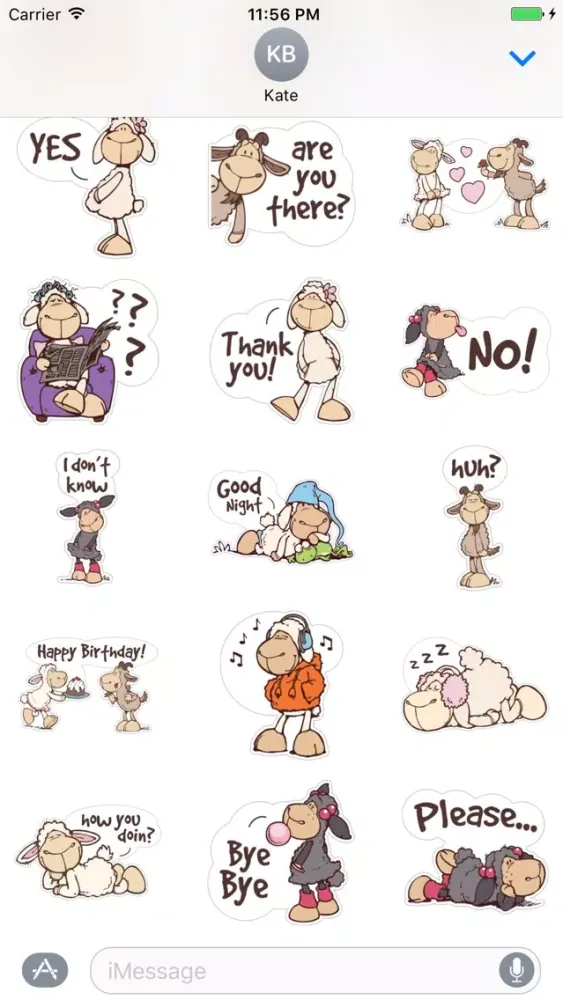 Cute Sheep Stickers Ekran Görüntüleri