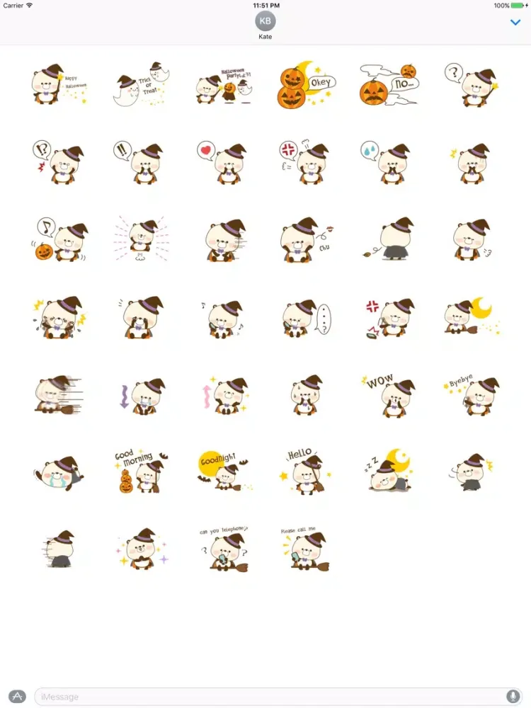 Hallowe'en Stickers iPad 应用截图