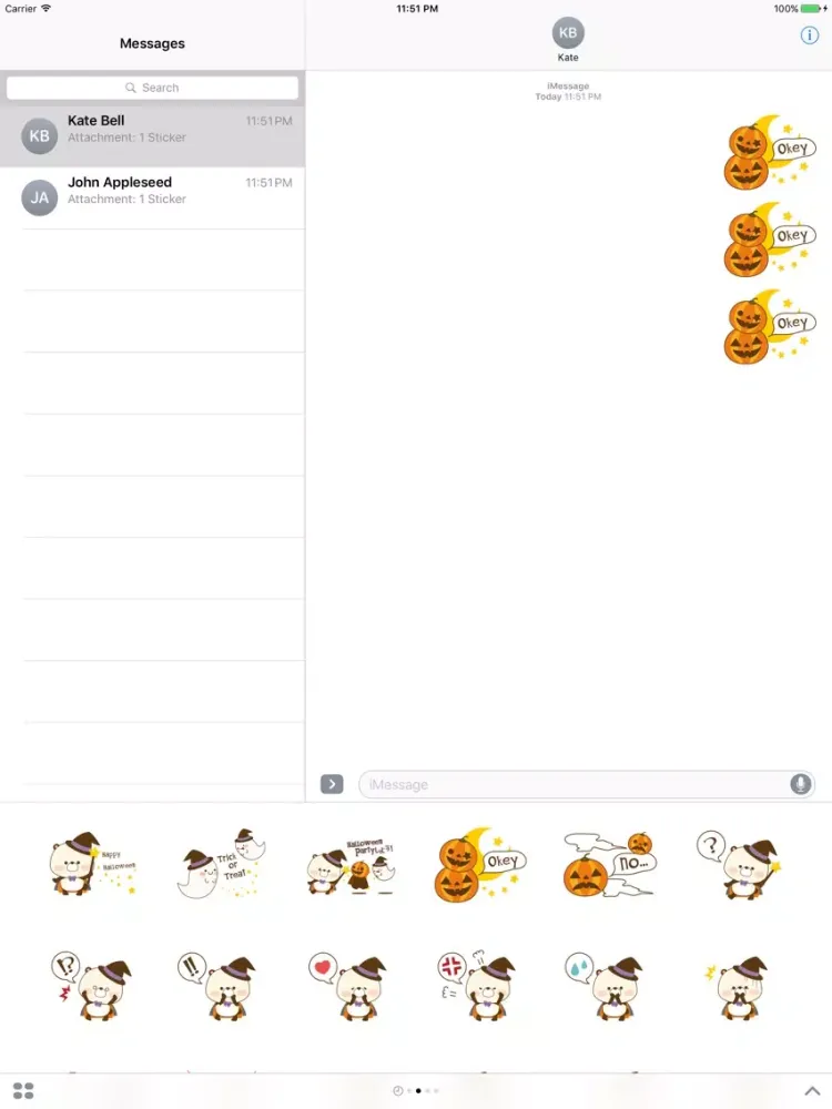 Hallowe'en Stickers iPad 应用截图