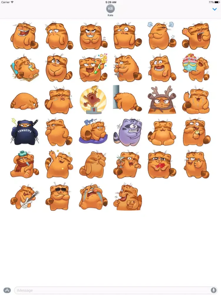 The Manul Cat - Amazing Sticker Pack for iMessage iPad  스크린샷