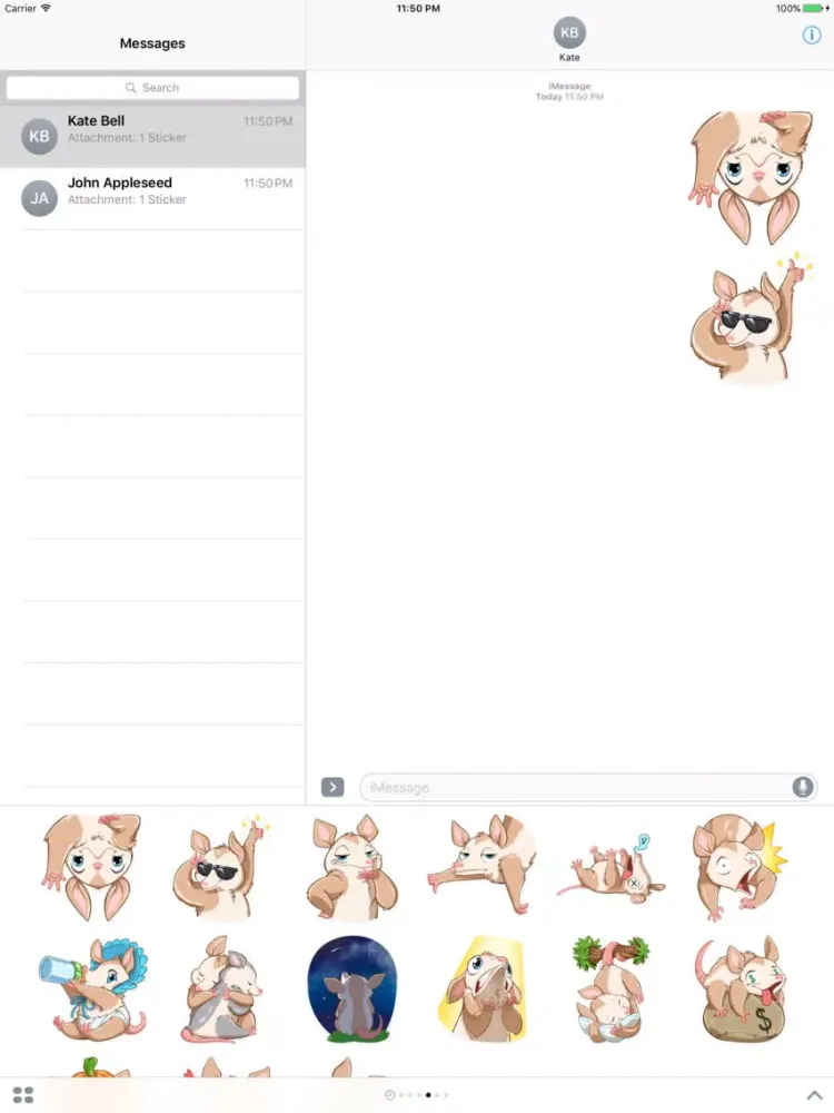 Ảnh chụp màn hình của Oppi Stickers iPad 