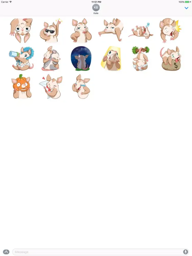 Ảnh chụp màn hình của Oppi Stickers iPad 