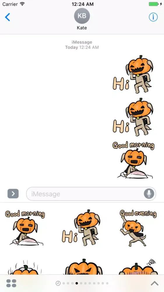 Pumpkin dog Stickers Screenshots