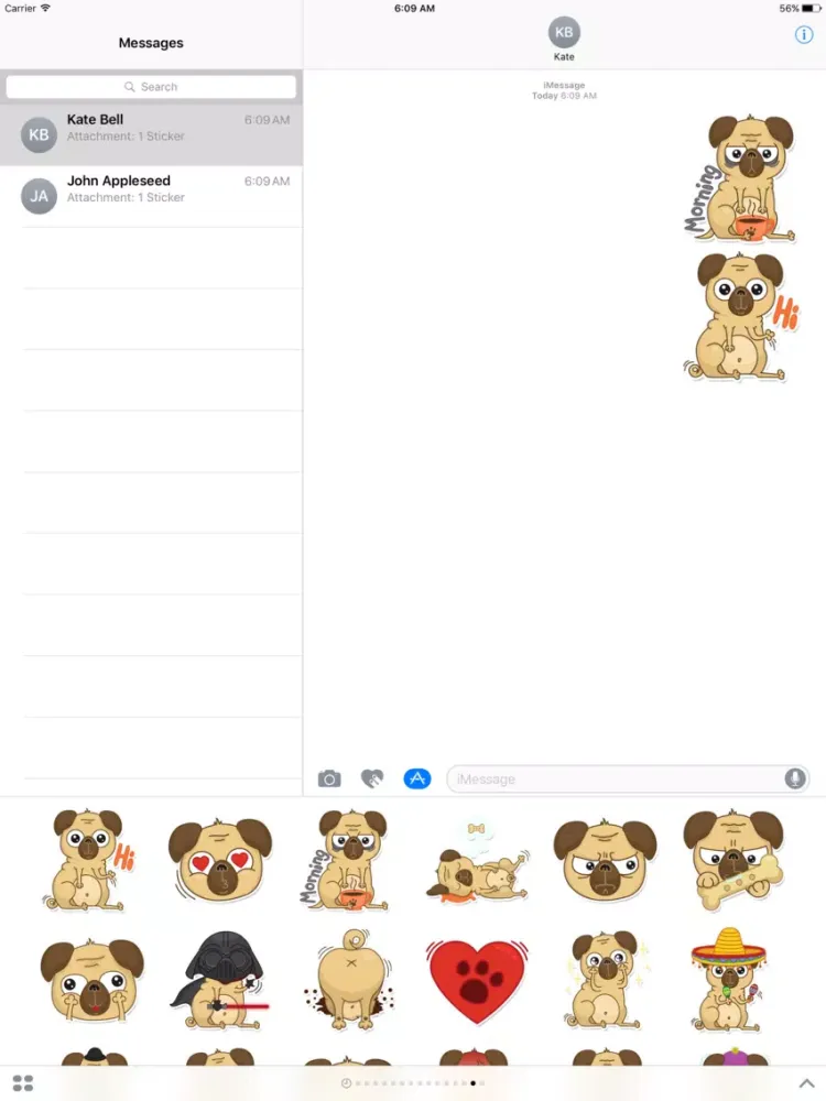 Ảnh chụp màn hình của Beanie Babies - Pugsly Sticker Pack for iMessage iPad 