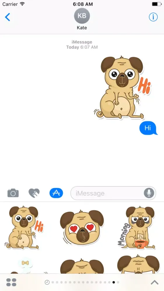 Ảnh chụp màn hình của Beanie Babies - Pugsly Sticker Pack for iMessage
