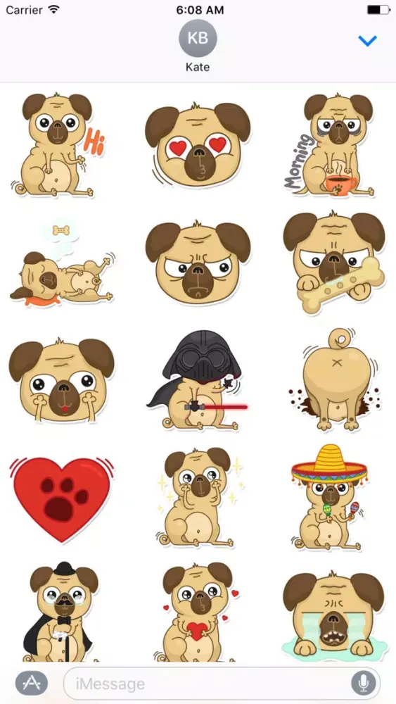 Ảnh chụp màn hình của Beanie Babies - Pugsly Sticker Pack for iMessage
