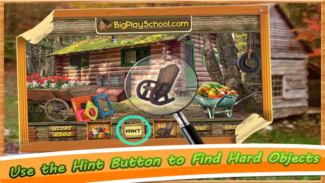 Tangkapan skrin Cabin in the Woods Hidden Objects Game
