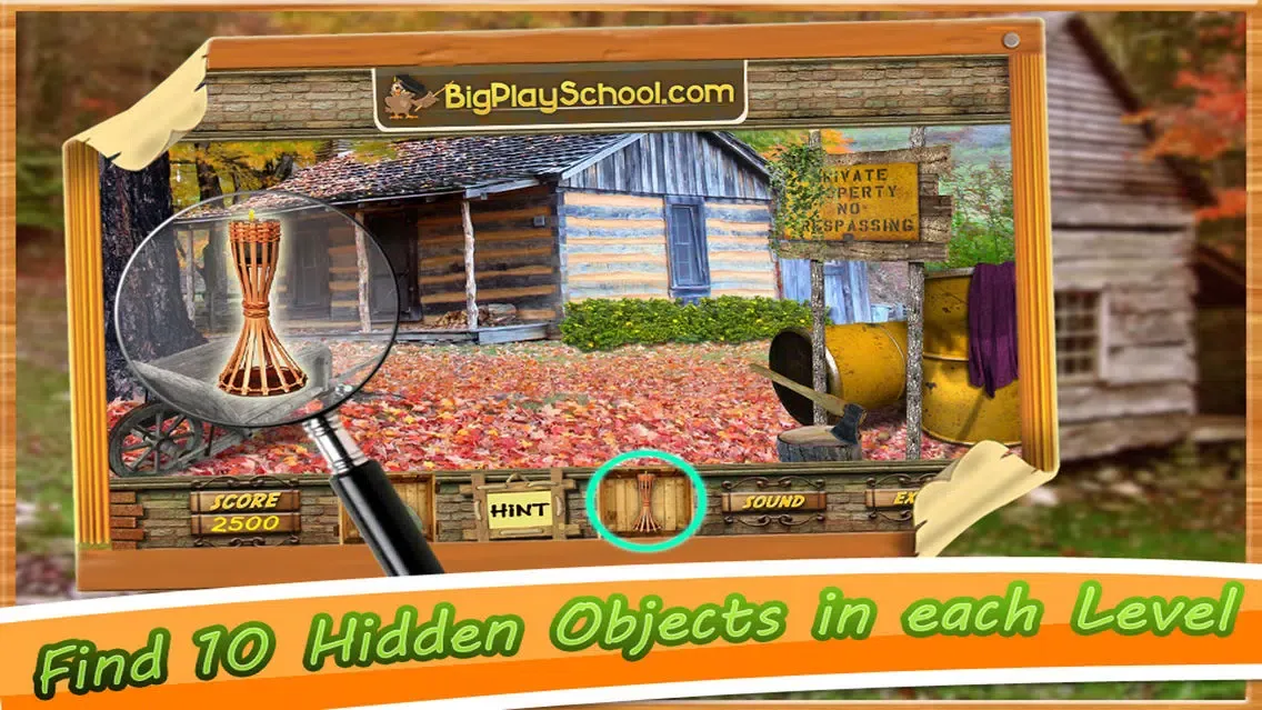 Tangkapan skrin Cabin in the Woods Hidden Objects Game
