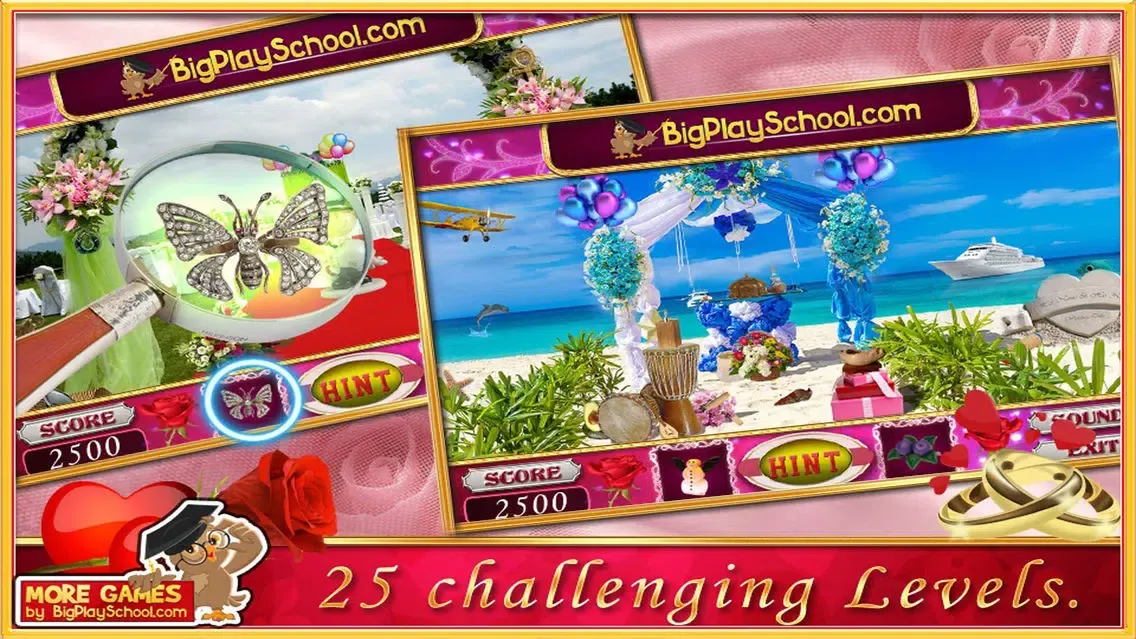 Capturas de pantalla de Rose Wedding Hidden Objects Game