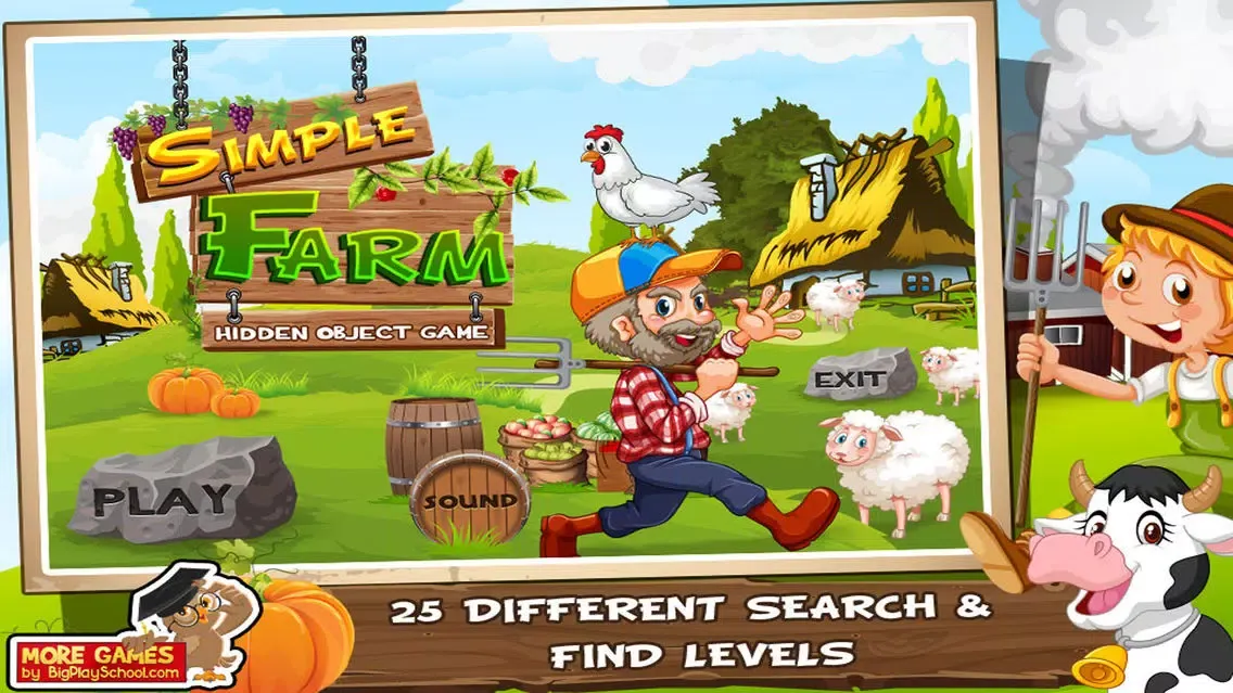 Tangkapan skrin Simple Farm Hidden Objects Game