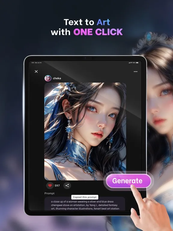 Screenshot di UniAI: AI Art Generator iPad 