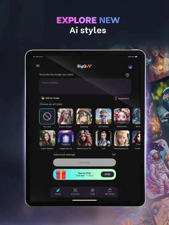 Screenshot di UniAI: AI Art Generator iPad 