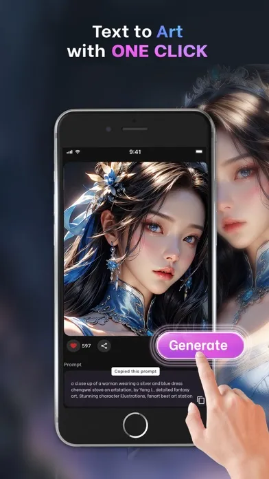 Screenshot di UniAI: AI Art Generator