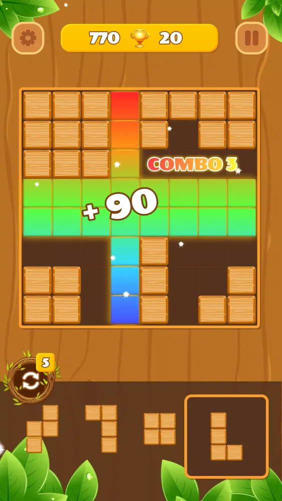 Woody Block Puzzle: Wood Game 스크린샷