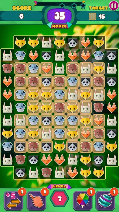 Paper Animal Match 3 Games سکرین شاٹس