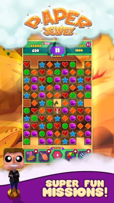Capturas de pantalla de Paper Jewels Match 3 Game