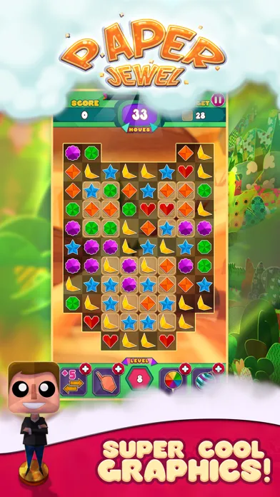 Capturas de pantalla de Paper Jewels Match 3 Game
