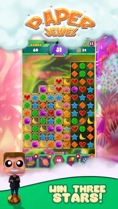 Capturas de pantalla de Paper Jewels Match 3 Game