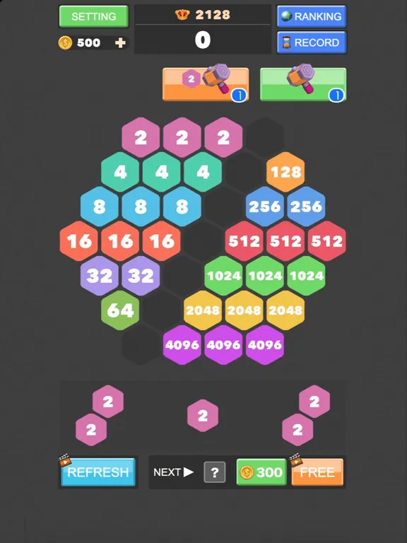 Capturas de tela do 2048 - Merge Number Puzzle iPad 