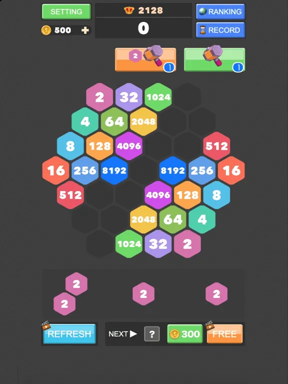 Capturas de tela do 2048 - Merge Number Puzzle iPad 