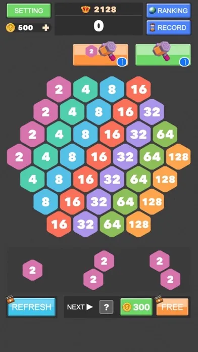 Capturas de tela do 2048 - Merge Number Puzzle