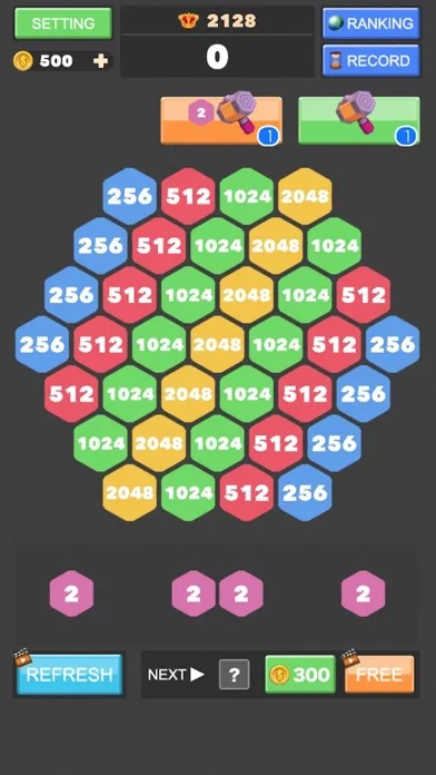 Capturas de tela do 2048 - Merge Number Puzzle