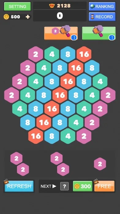 Capturas de tela do 2048 - Merge Number Puzzle