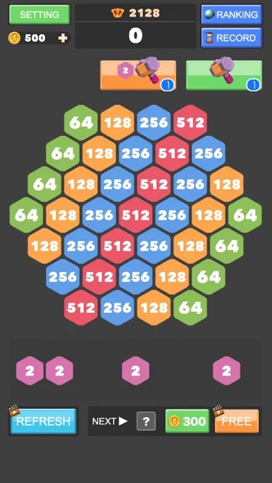 Capturas de tela do 2048 - Merge Number Puzzle