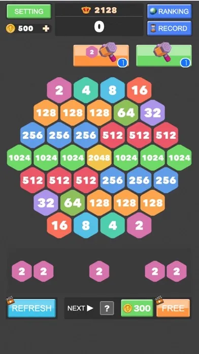 Capturas de tela do 2048 - Merge Number Puzzle
