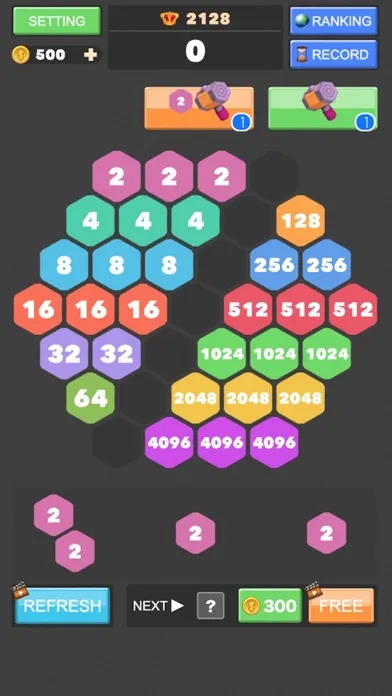 Capturas de tela do 2048 - Merge Number Puzzle