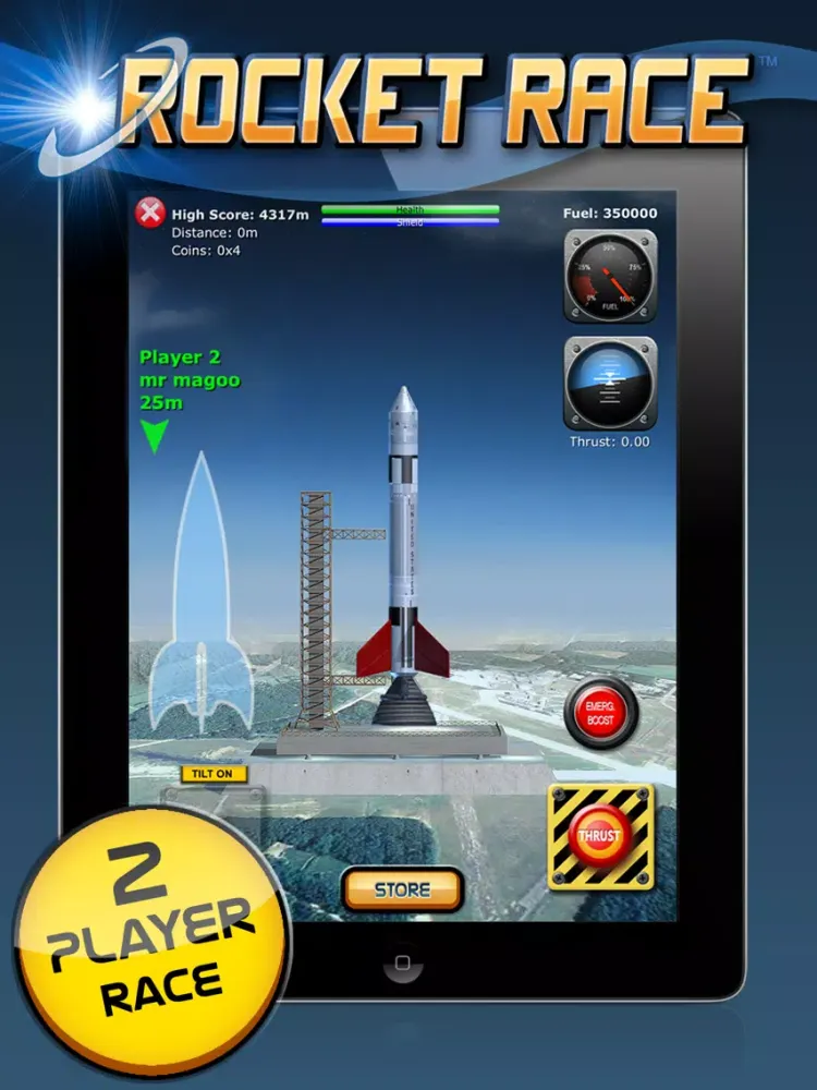 Ảnh chụp màn hình của Rocket Race Multiplayer iPad 