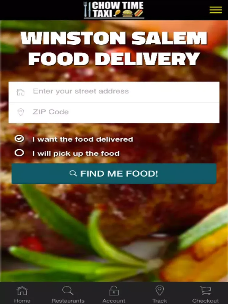 Tangkapan skrin Chow Time Taxi Restaurant Delivery Service iPad 