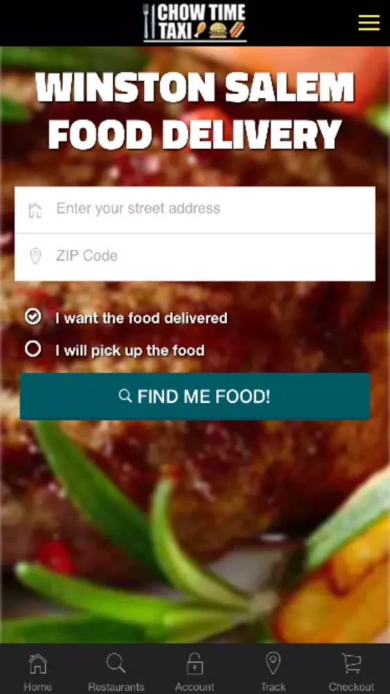 Tangkapan skrin Chow Time Taxi Restaurant Delivery Service