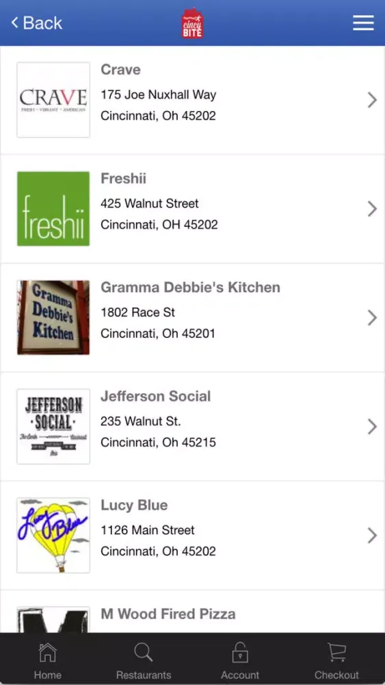 Cincybite Restaurant Delivery Service स्क्रीनशॉट