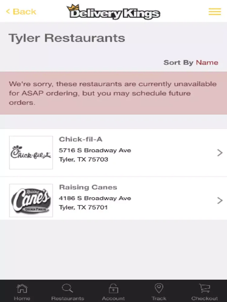 ภาพหน้าจอของ Delivery Kings Restaurant Delivery Service iPad 