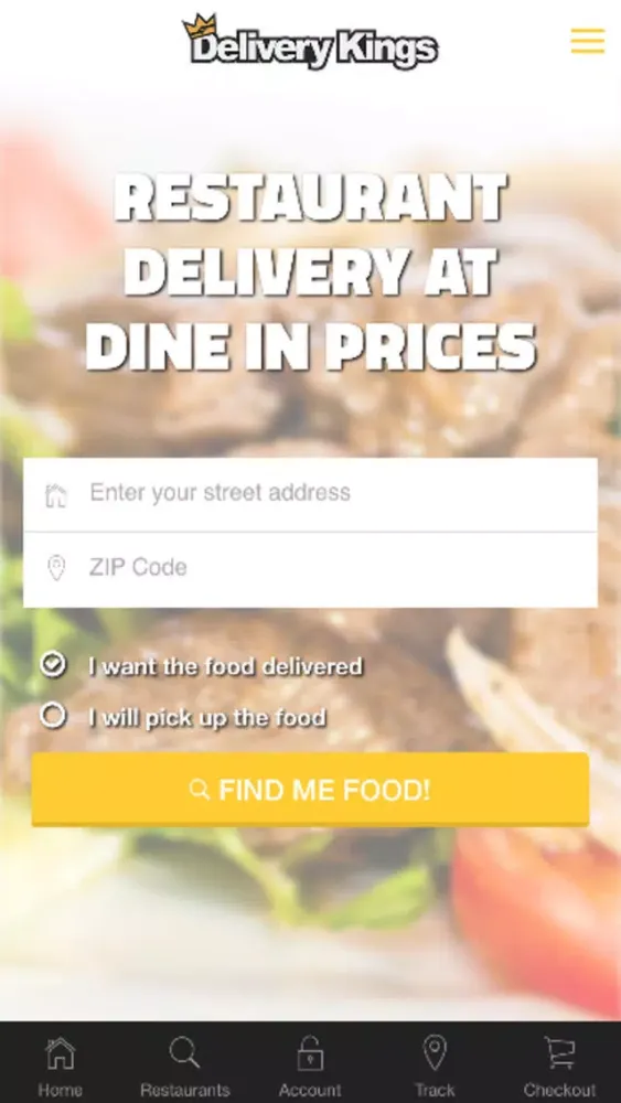 ภาพหน้าจอของ Delivery Kings Restaurant Delivery Service