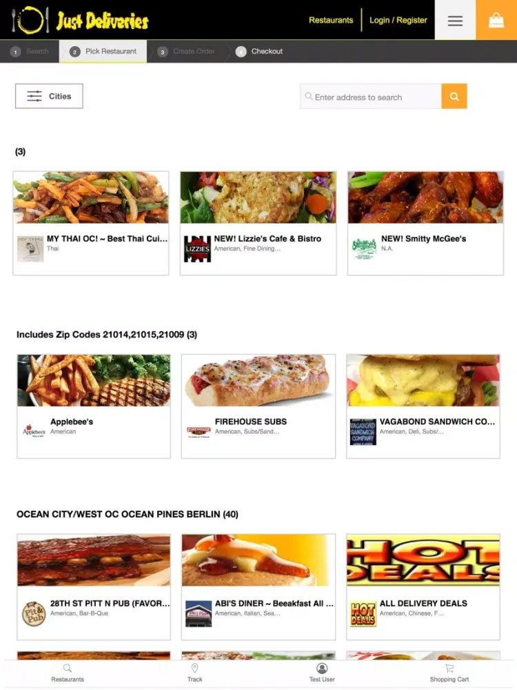 JustDeliveries.net iPad  스크린샷
