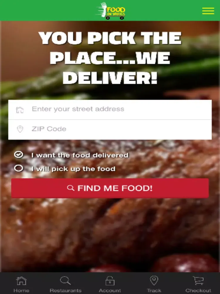 صور Food On Wheels Restaurant Delivery Service iPad 