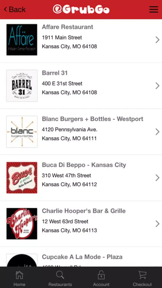 GrubGo Restaurant Delivery Service应用截图
