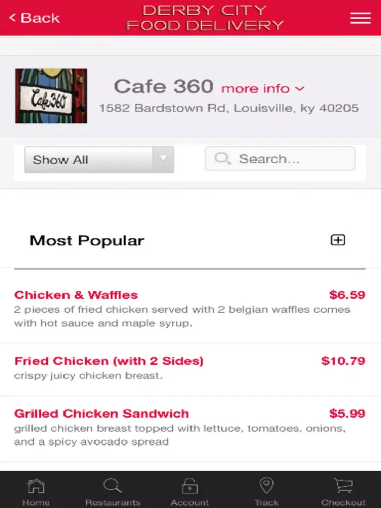 Derby City Food Delivery Restaurant Delivery Service iPad  스크린샷