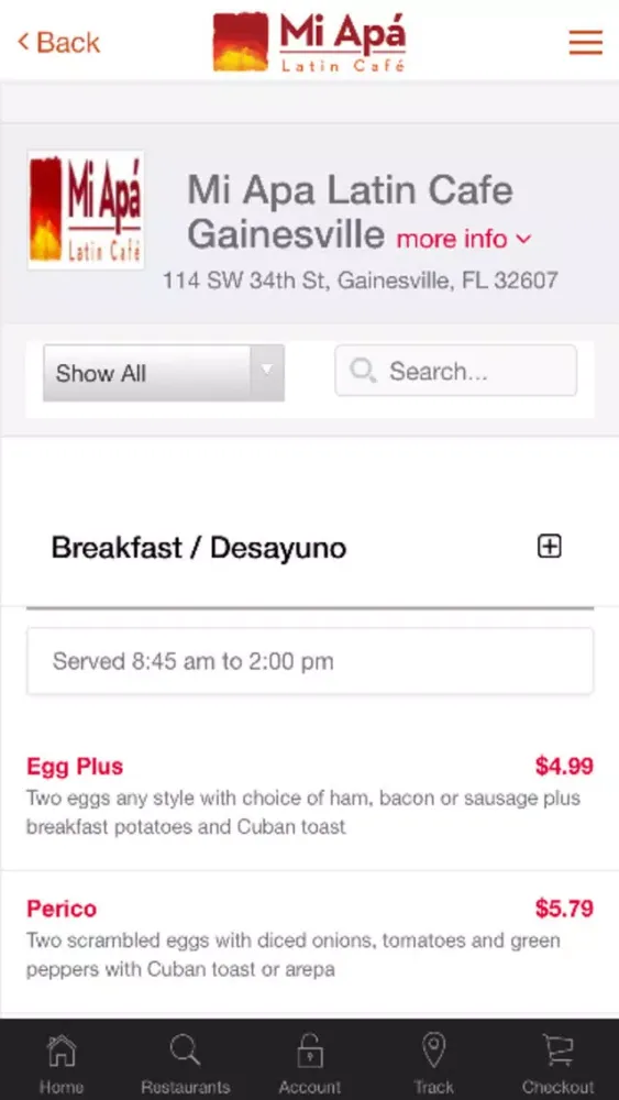 Zrzuty ekranu Mi Apa Latin Cafe Gainesville
