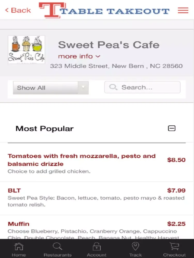 Table Takeout Restaurant Delivery Service iPad  スクリーンショット