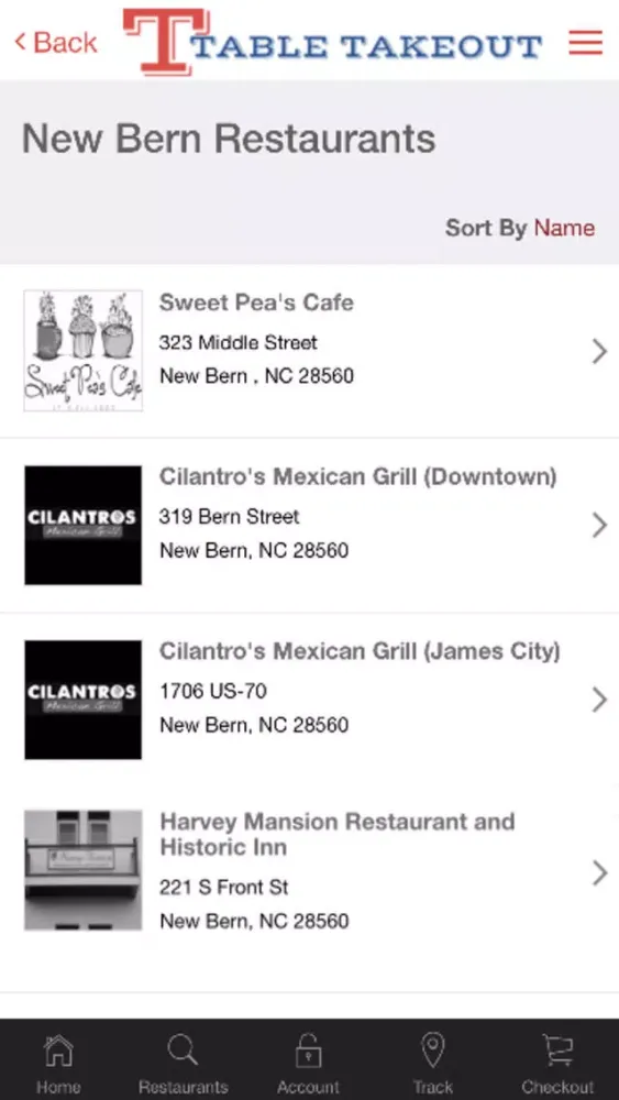 Table Takeout Restaurant Delivery Service スクリーンショット