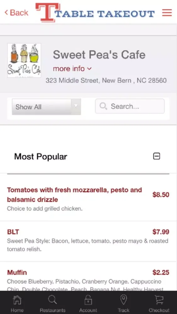 Table Takeout Restaurant Delivery Service スクリーンショット